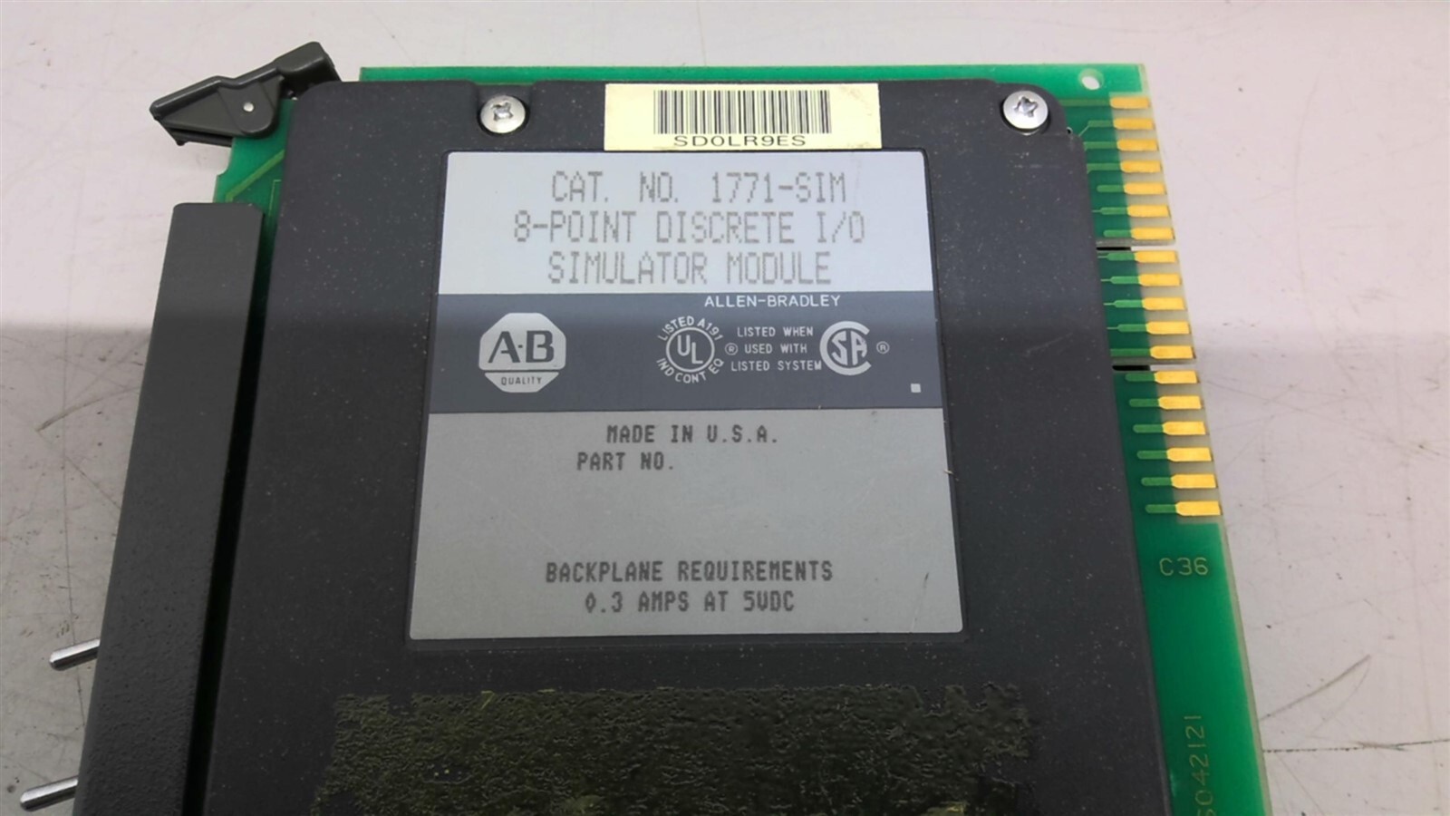 Allen-Bradley 1771-SIM Discrete I/O Simulator Module