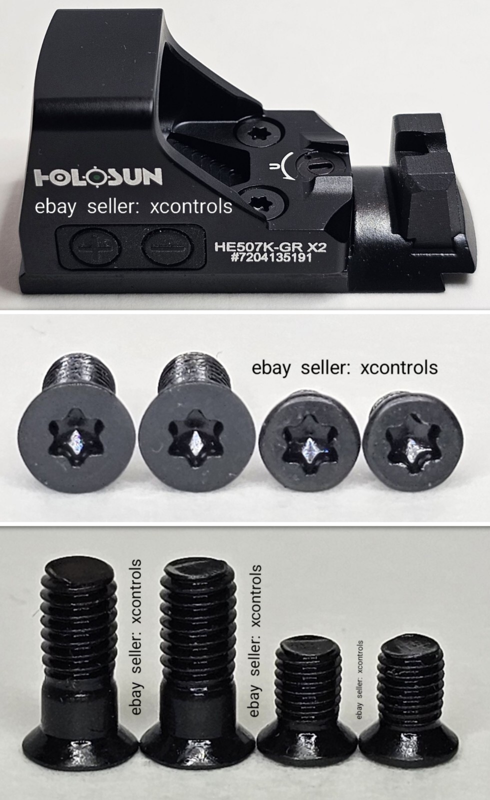Springfield Armory Prodigy AOS Mounting Plate Screws & Holosun 507k Screws