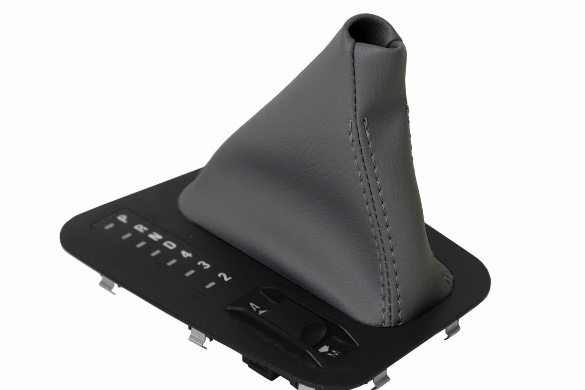 Automatic Shifter Boot Protection Cover Leather for BMW E38 1995-2001 Gray