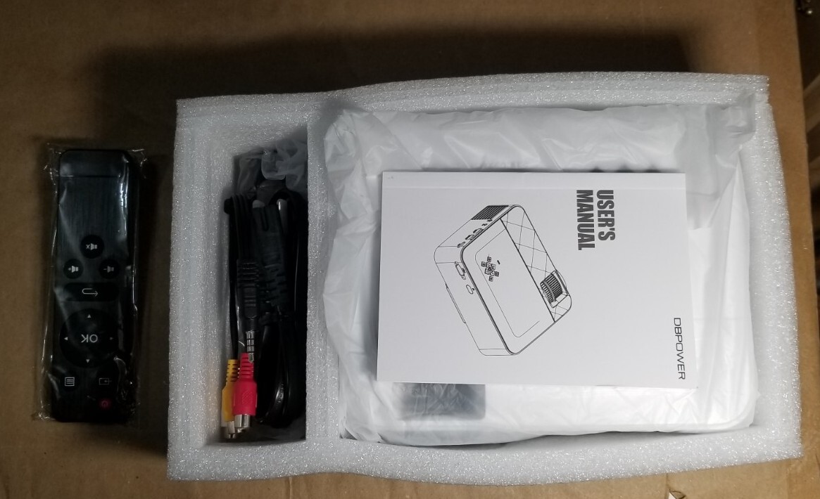 DBPOWER LED Light Source Smart Mini Projector Model T2 SKU: PJ0711 FULLY WORKING