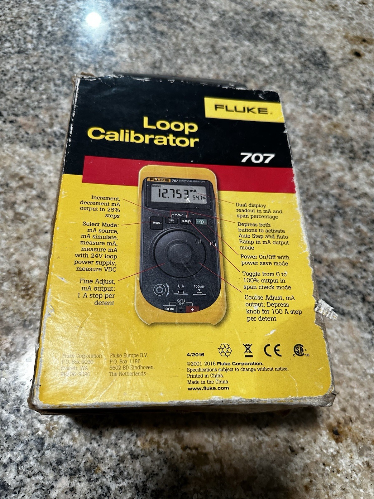 Fluke 707 Loop Calibrator New Factory Sealed Complete w/ Leads Manual