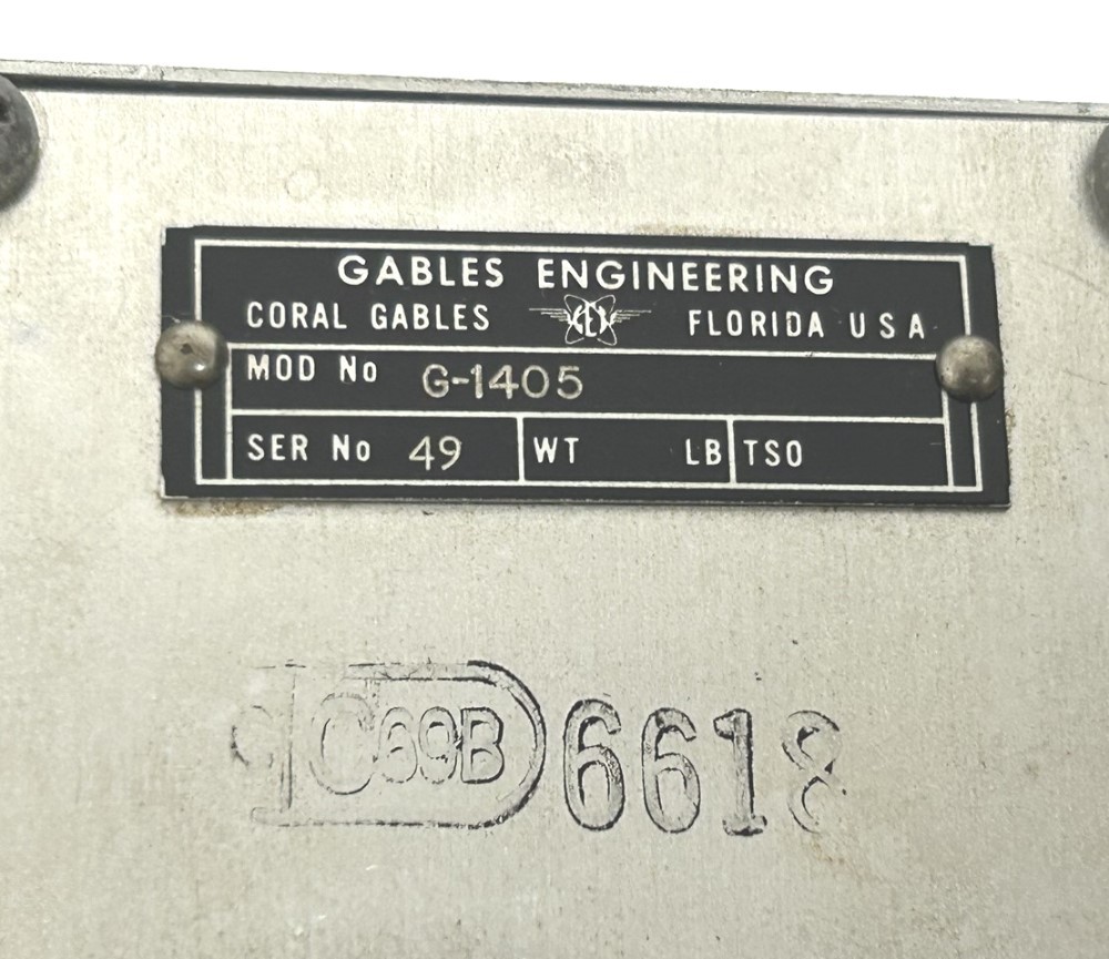 Gables G-1405 Aircraft Cockpit SELCAL Control Panel