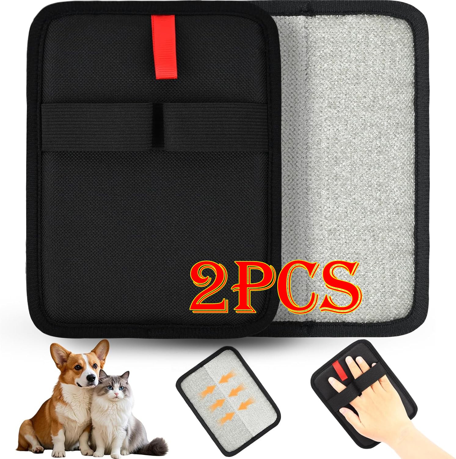 2PCS New Pet Glove Cat Grooming Gloves Cat Hair Remover Pet Dog Hair Remover HOT