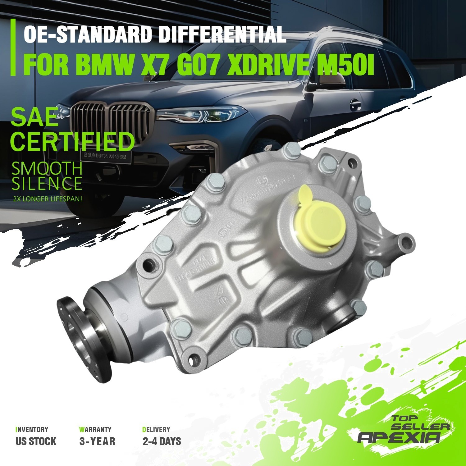 31507934392 G07 Differential Front Axle Transmission 3.38 Ratio For BMW X7 M50iX