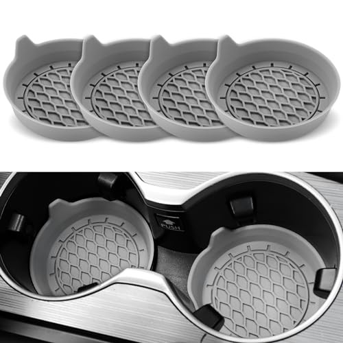 SINGARO Silicone Car Cup Holder Coasters, Universal Non-Slip Cup Holders, 4
