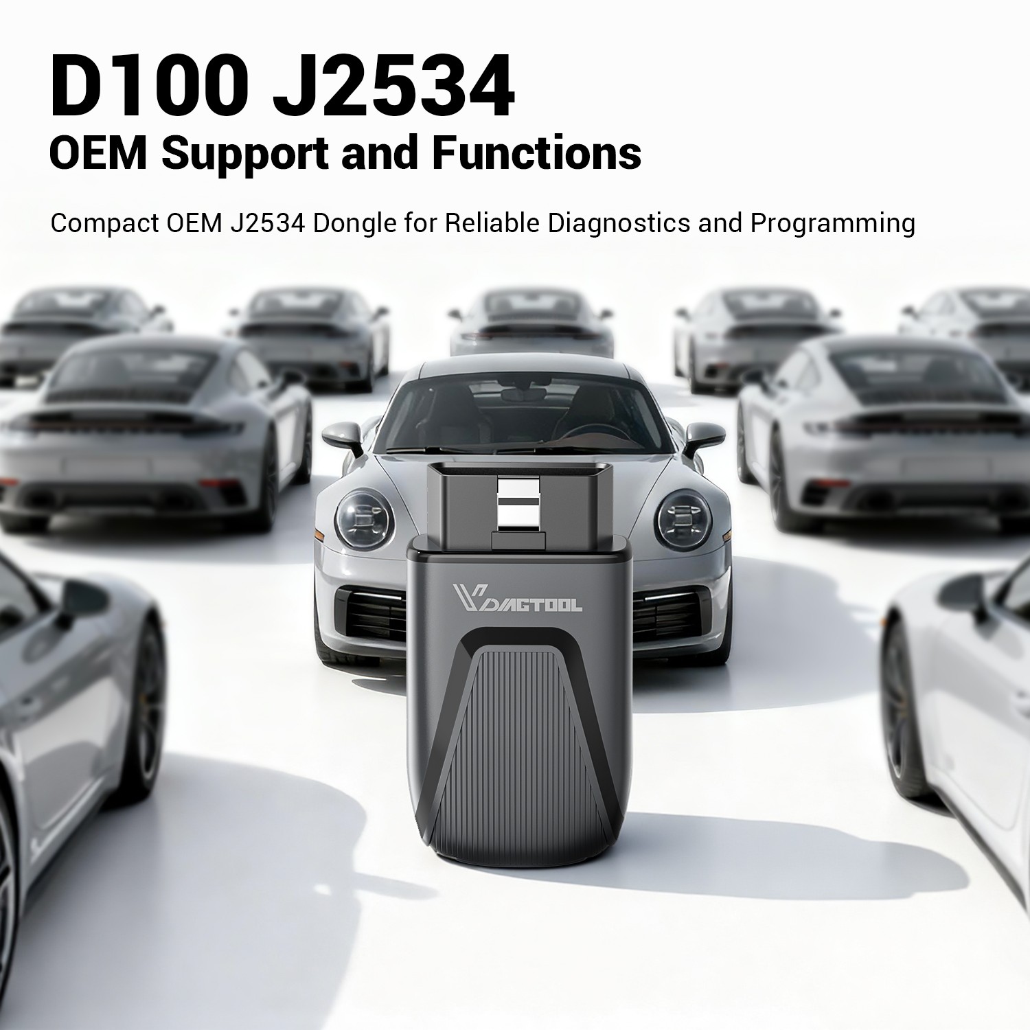 Vdiagtool D100 Bluetooth OBD2 Scanner All System Crank Sensor Throttle Relearn