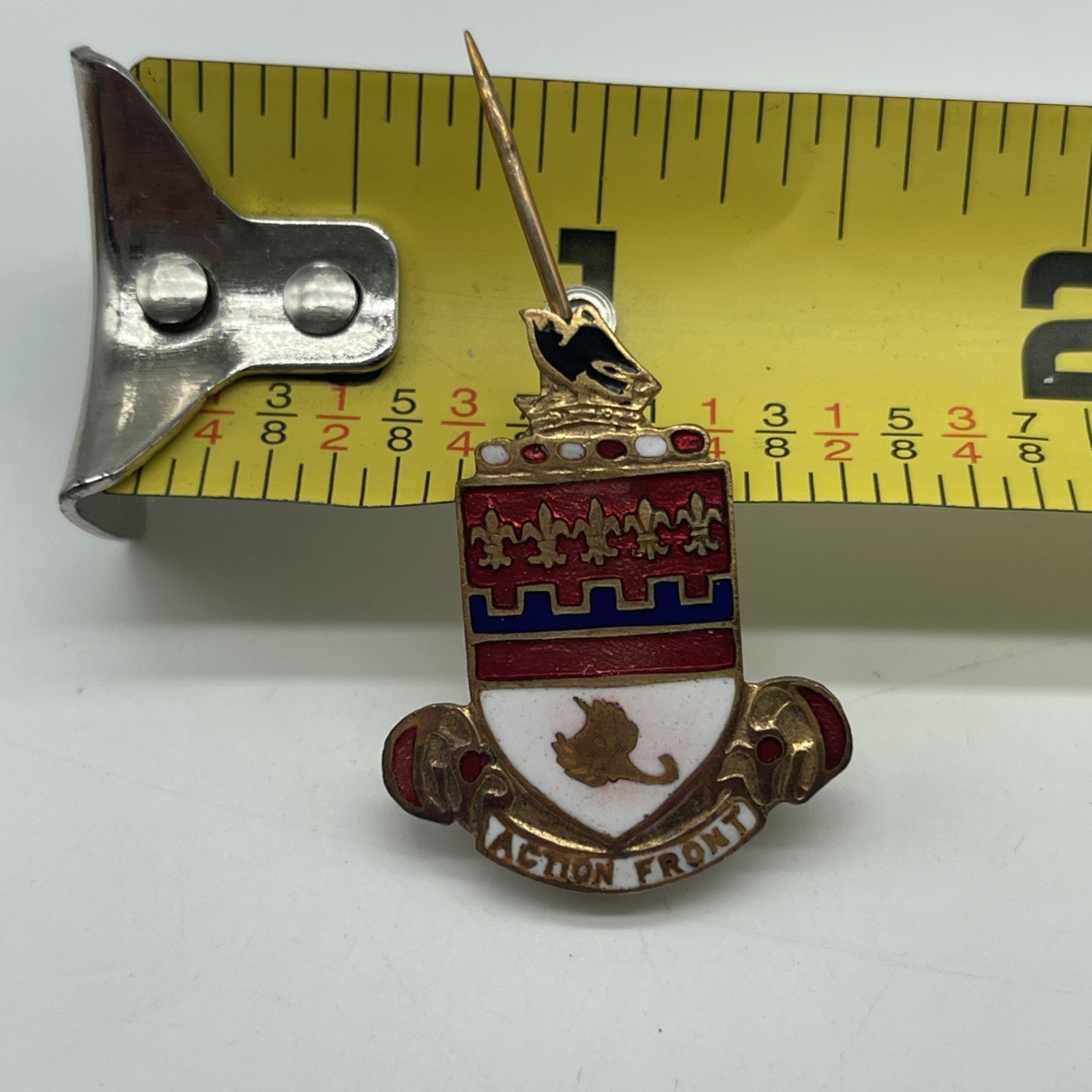 U.S. Military 146th Field Artillery Battalion DI DUI Pin Back PB ACTION FRONT