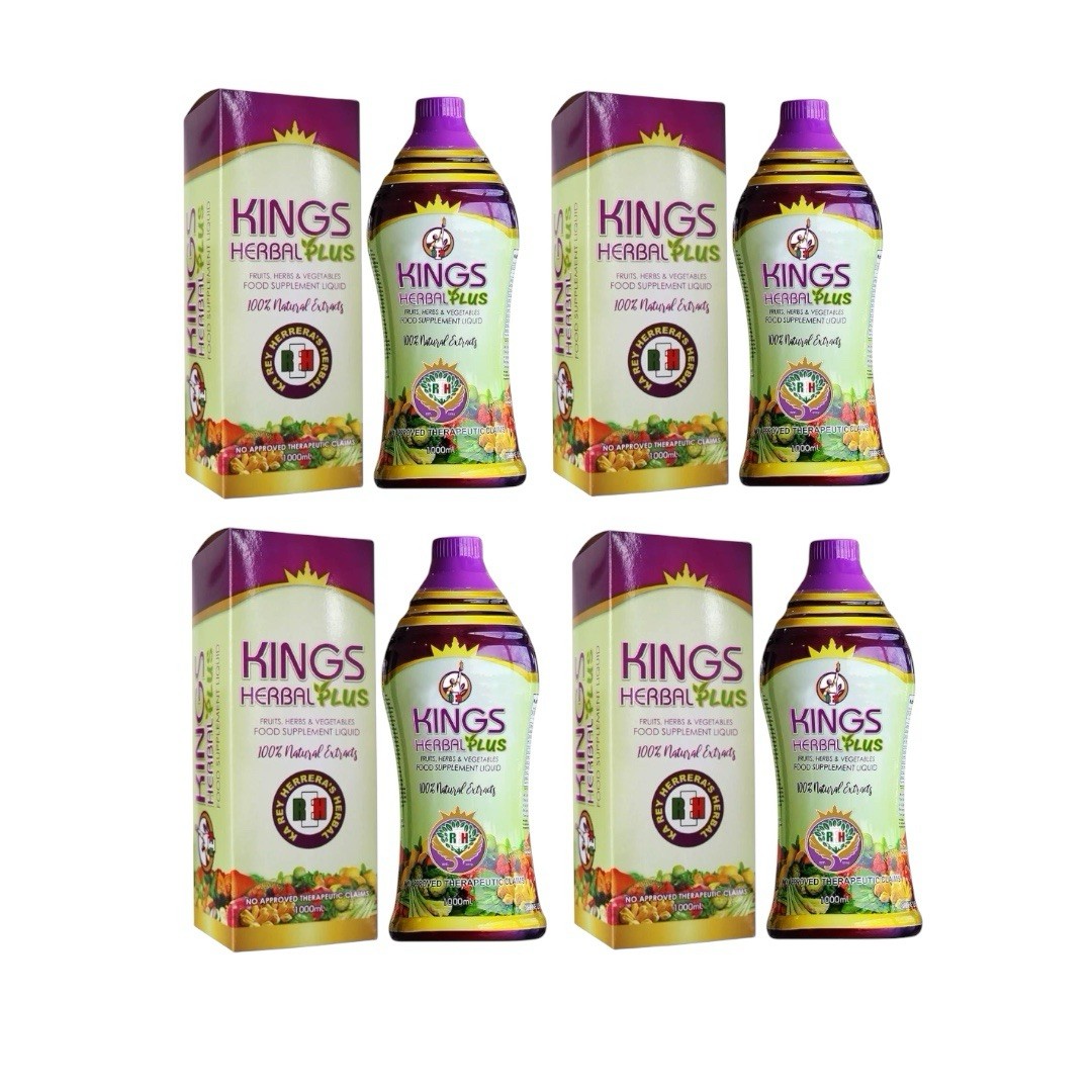 4 Bottles HERBAL PLUS Fruits Vegetables & Herb Food Supplement 1000 ml