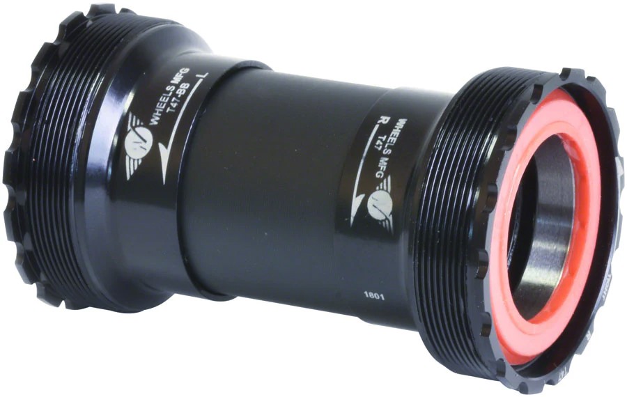 Wheels Manufacturing T47 Inboard Bottom Bracket - 24mm  68 – 132mm Shell Black