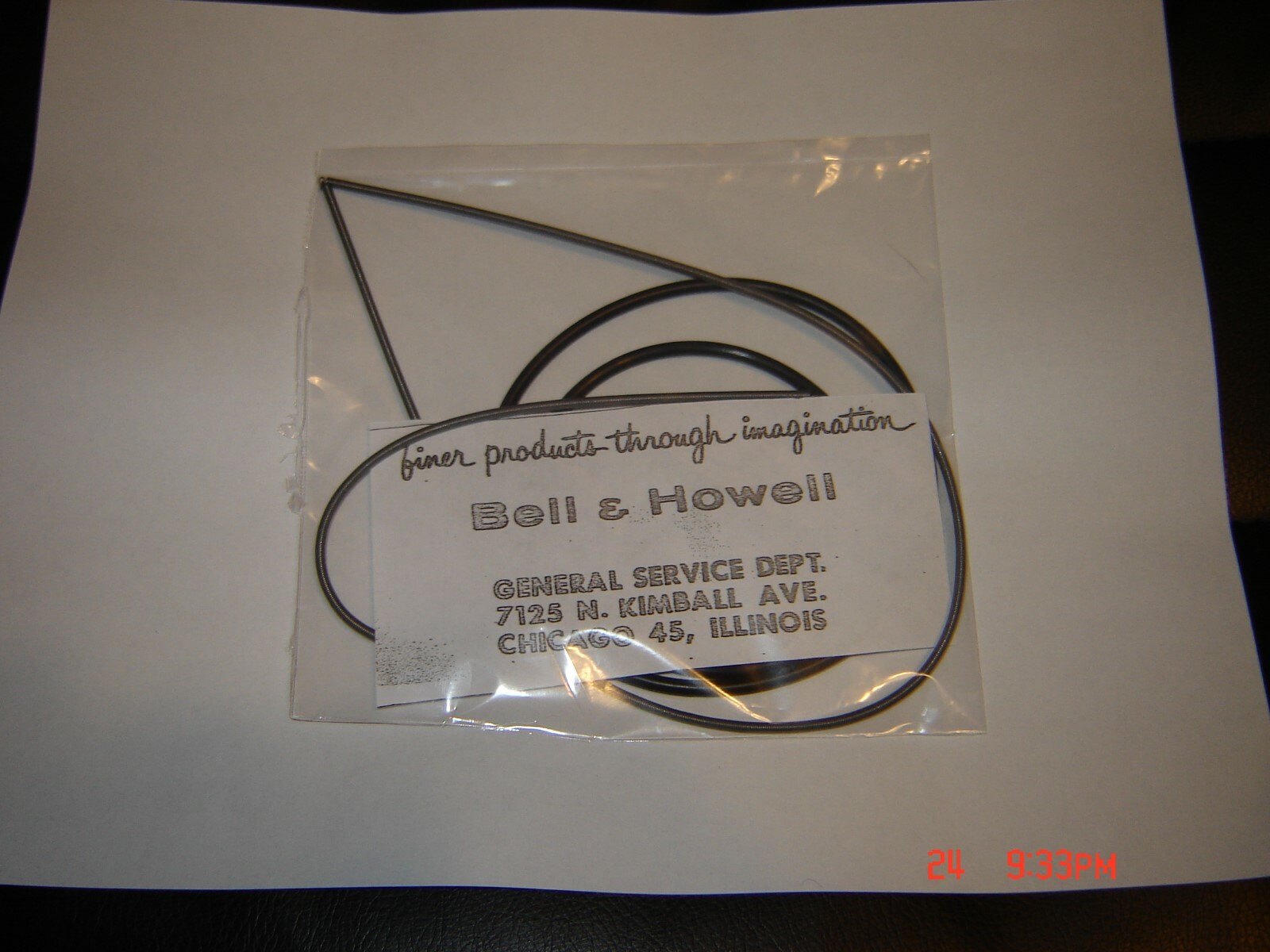 Bell & Howell 253A Projector Belts, 2 Wire belts, 2 Rubber Belts,4 Belt Set /Kit
