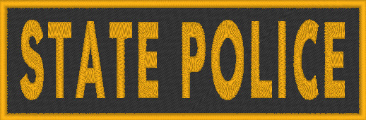 Police Patch W/ VELCRO® Brand Fastener Tactical Emblem GOLD Version