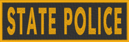 Police Patch W/ VELCRO® Brand Fastener Tactical Emblem GOLD Version