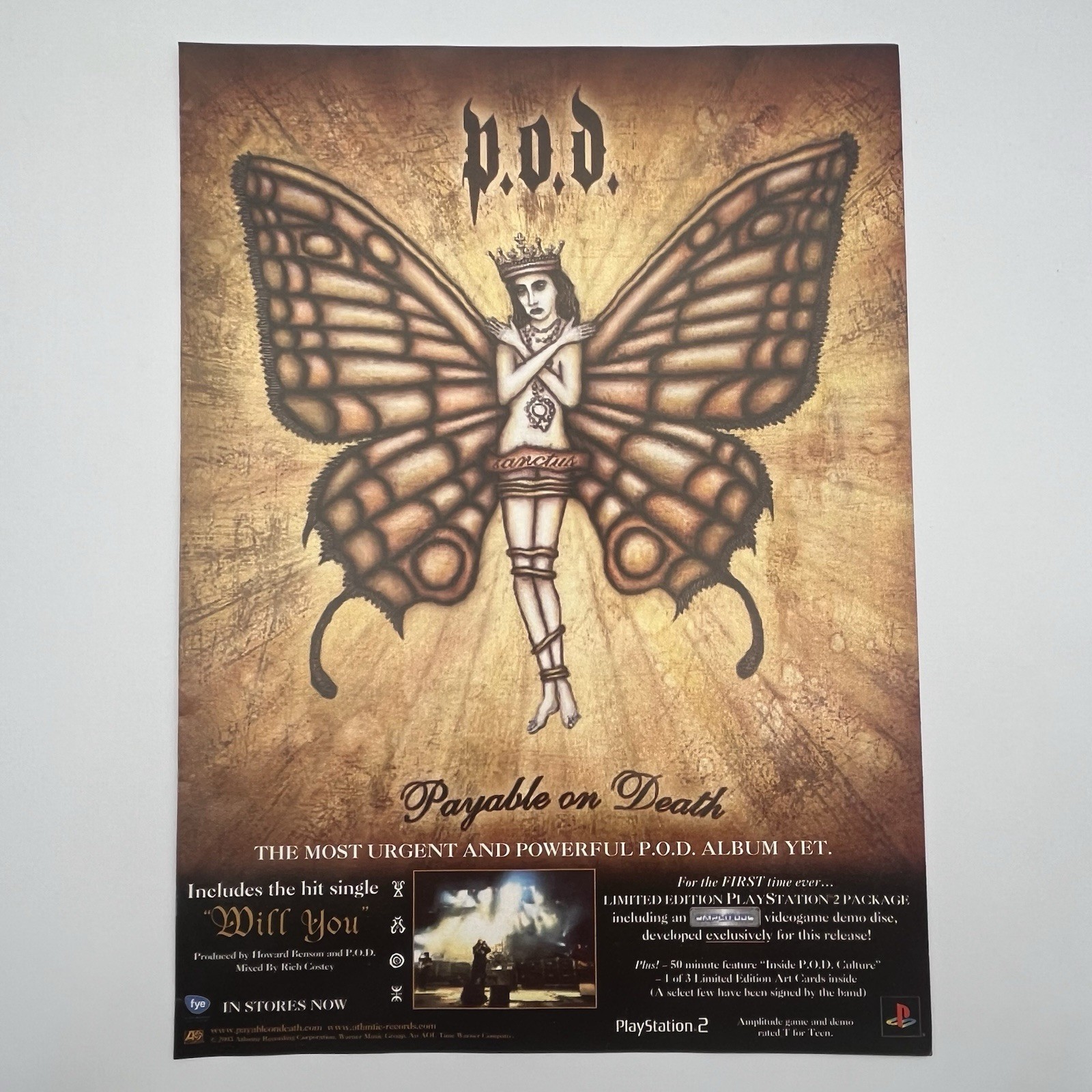 Wartorn Band 2003 Album Vintage Promo Print Ad 8"x11"