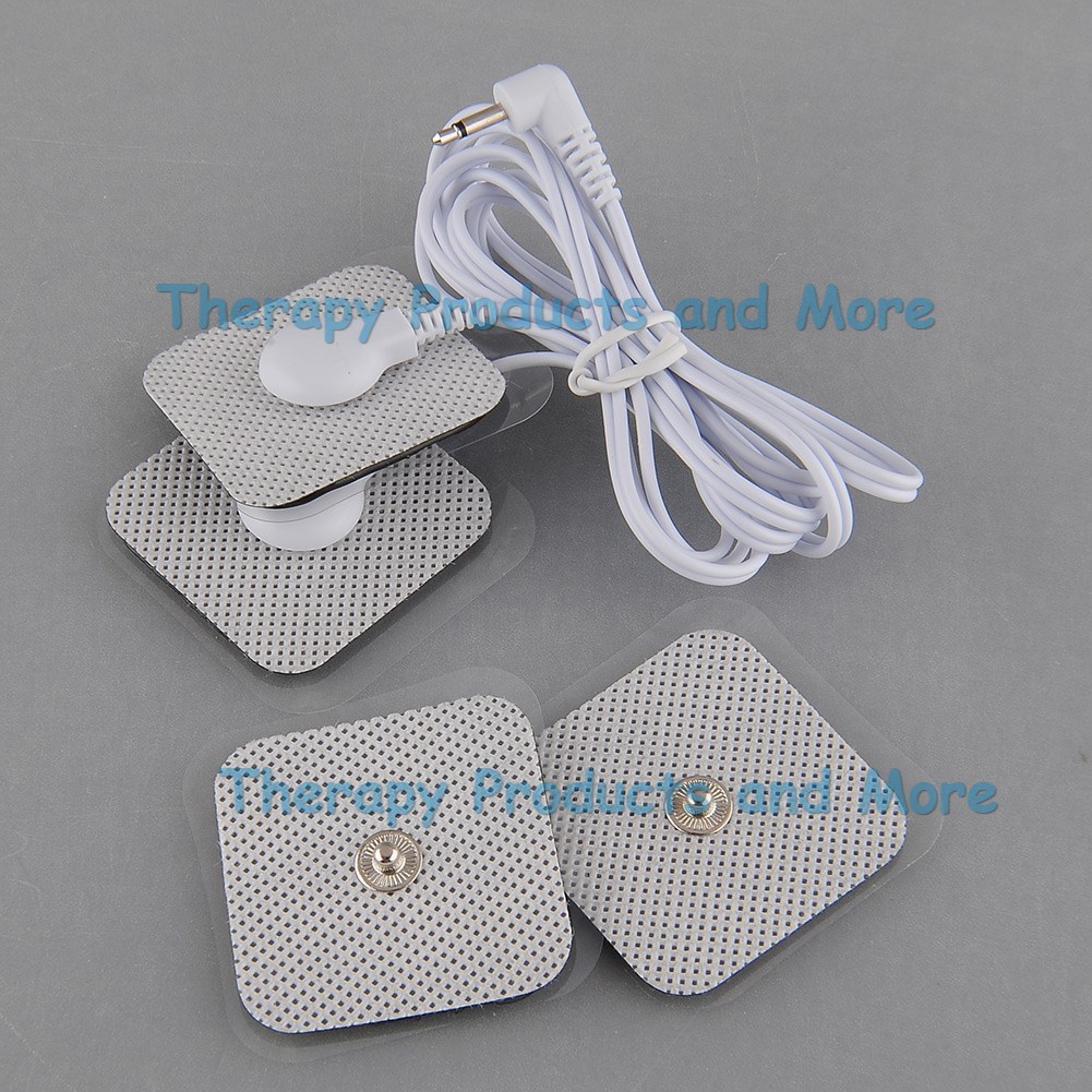 OMRON HV-F115, HV-F116, HV-F122, HV-F002A COMPATIBLE CABLE+4 SQUARE MASSAGE PADS