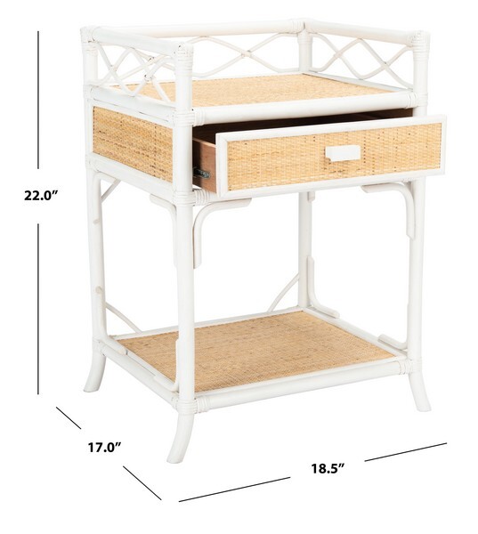 Safavieh RUMI 1 DRWR 1 SHELF NIGHTSTAND, Reduced Price 2172731760 NST4004B