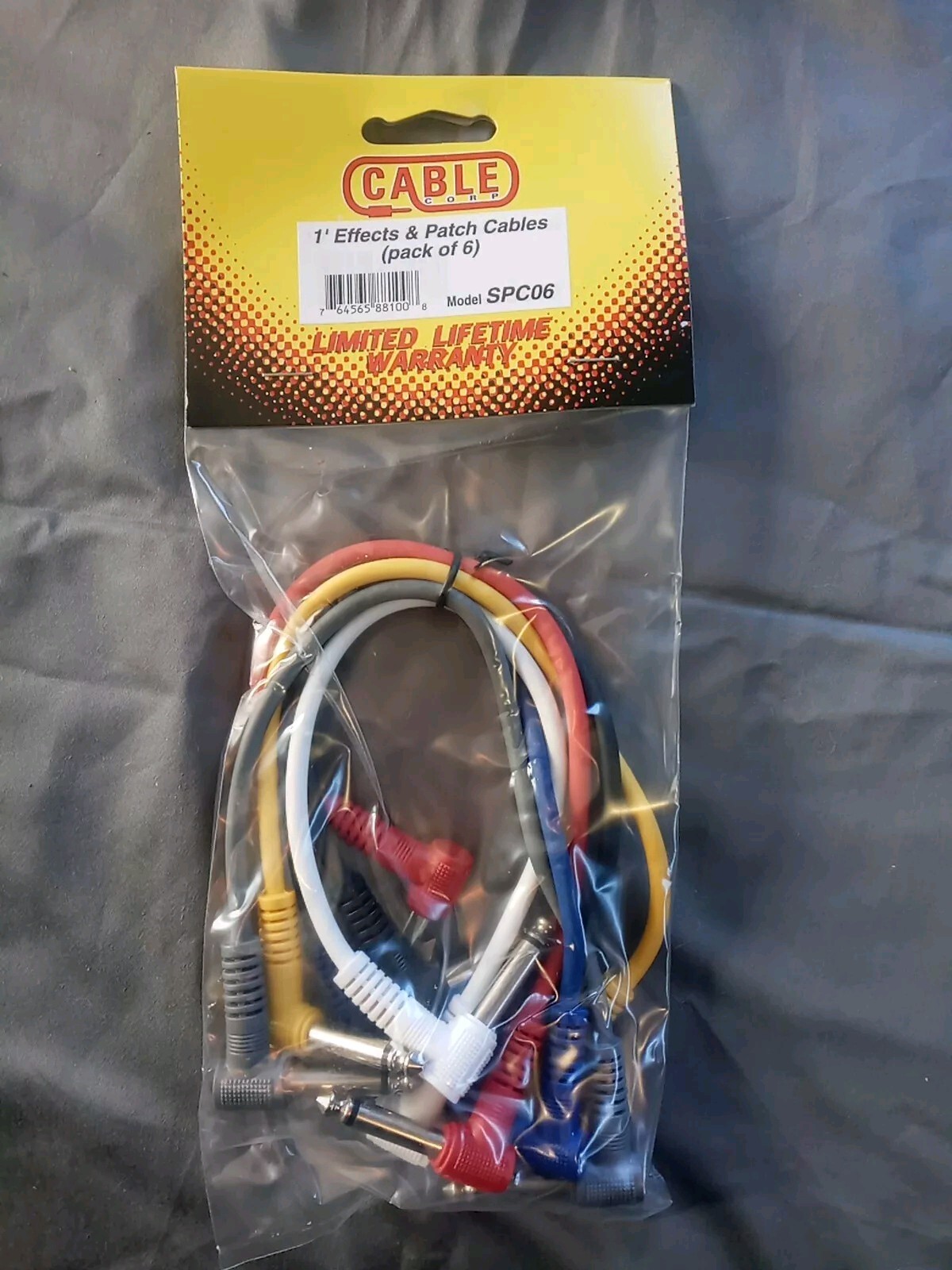 Cable Corp SPC06 1' Effects & Patch Cables (Pack Of 6)
