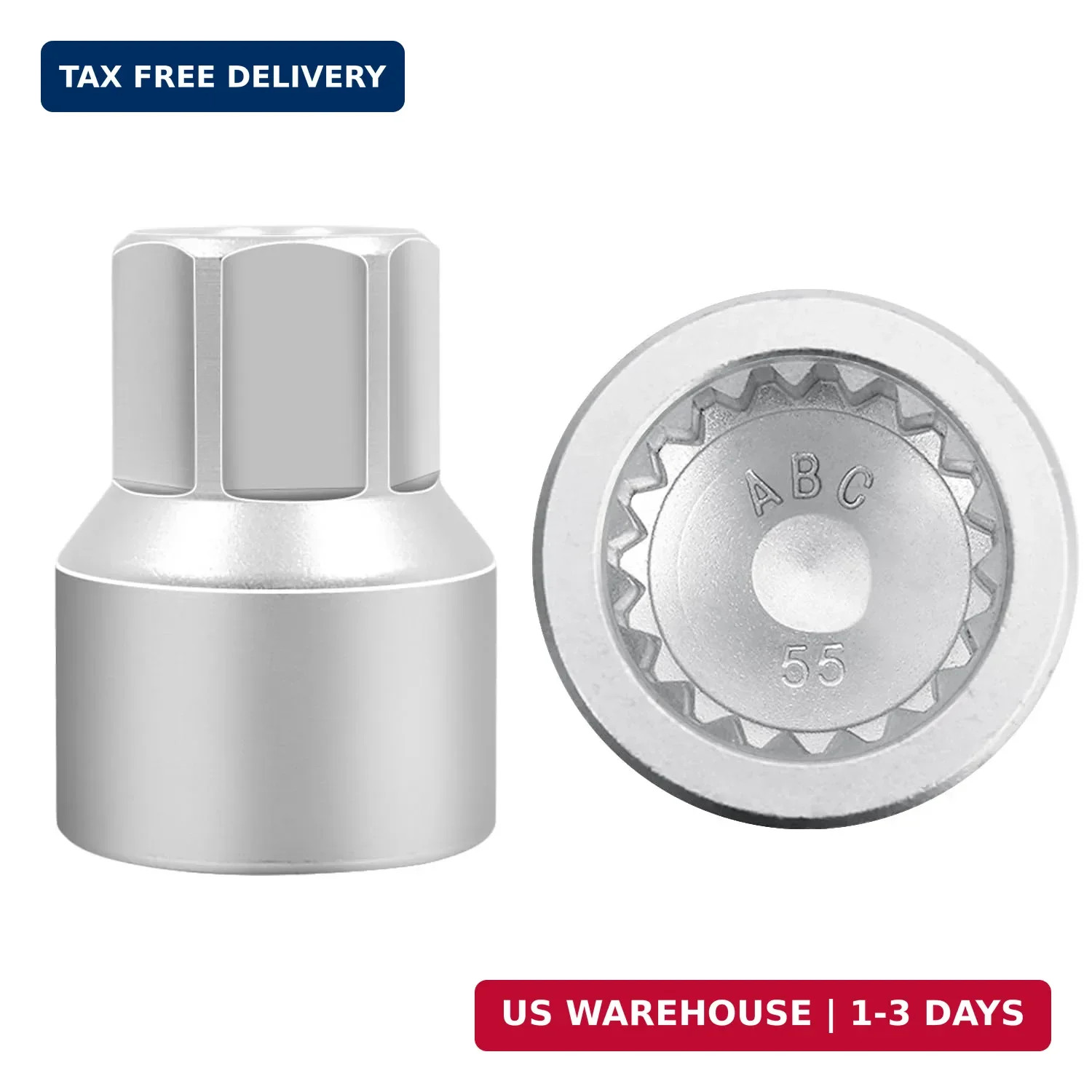 ABC-55 19Pt Outer Ring 4mm Wheel Locking Nut Key for Porsche VW | Wheel Lock Nut