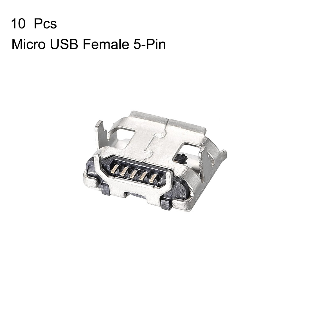 10Pcs 5 Pin Micro USB Female Socket Connector Replacement Adapter