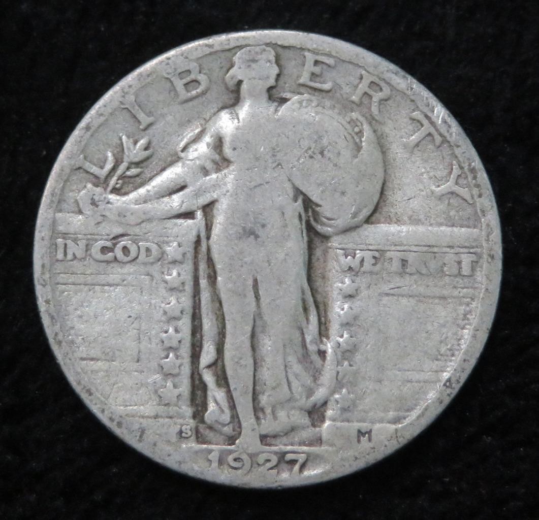 1927-S Standing Liberty Quarter * Clear Date/Mint Mark * 6517