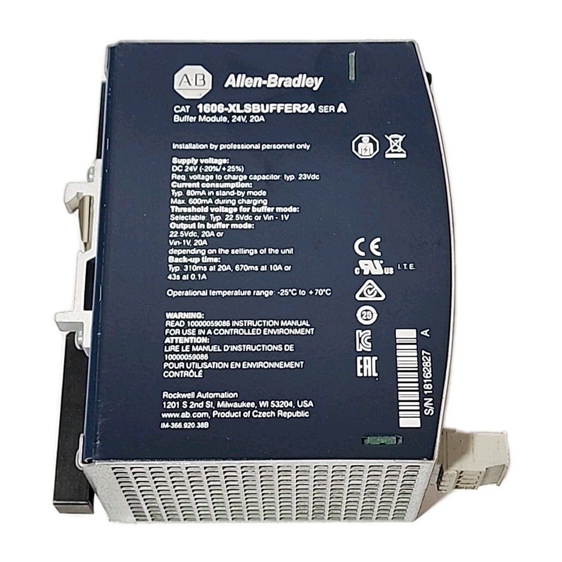 1606-XLSBUFFER24-A Allen-Bradley 20A 24VDC Buffer Unit 1606-XLS -SA