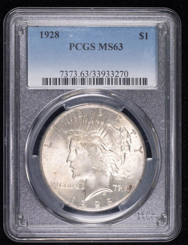 1928 P Peace Silver Dollar PCGS MS-63