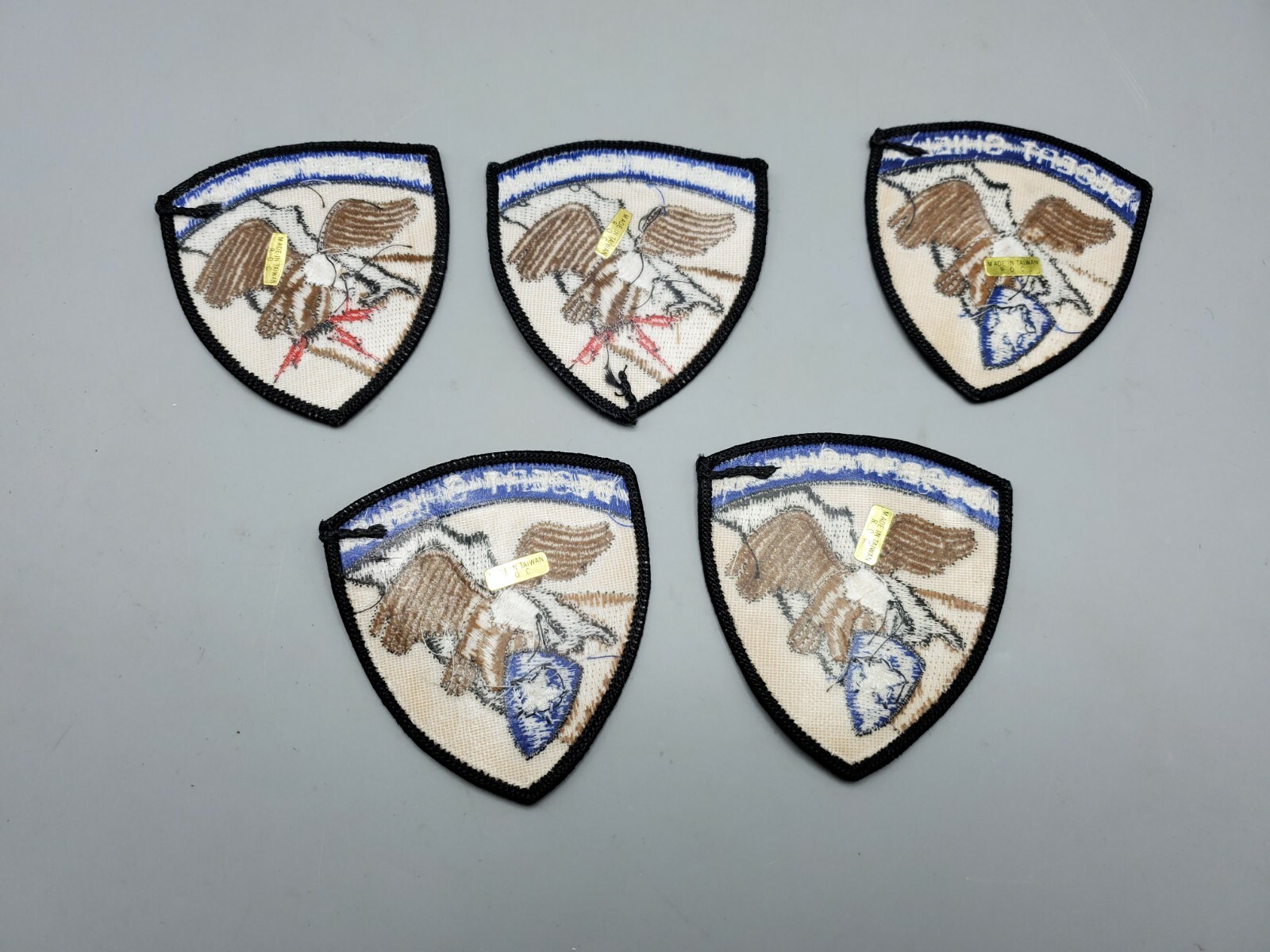 Set of 5 1991 Operation Desert Storm & Shield Cloth Patch Badges Eagle