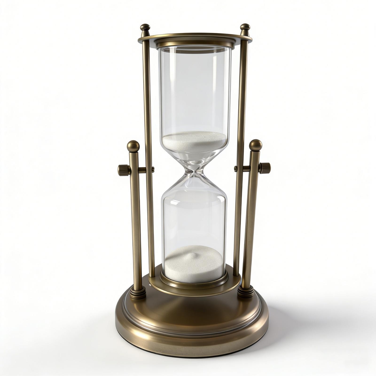 Hourglass with Metal Stand Vintage Tabletop Hourglass Sand Clock Antique