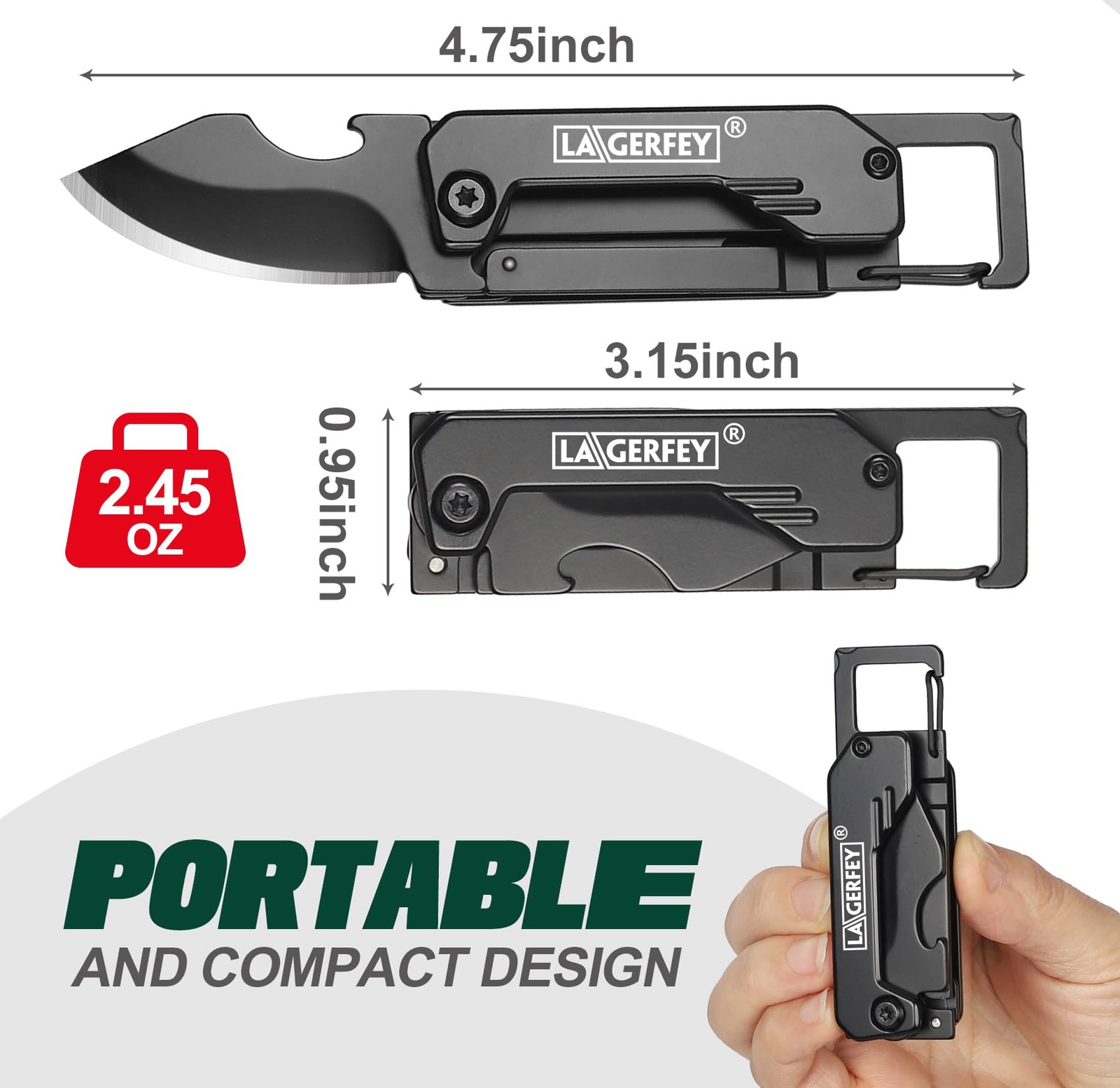 Stocking Stuffers for Men - Pocket Knife Gifts for Men, Keychain Multitool - ...