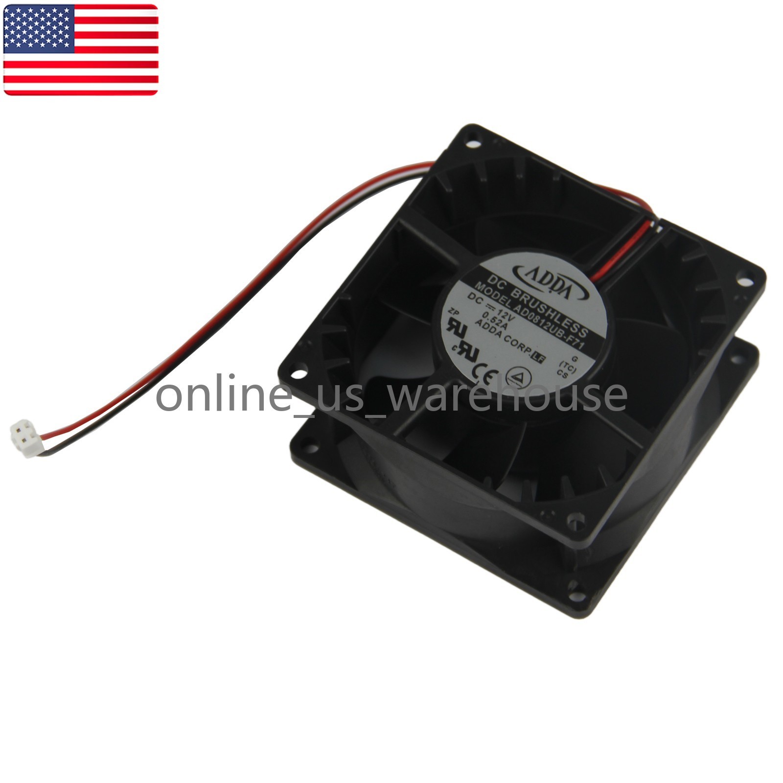 One Brand New AD0812UB-F71 8038 12V 0.52A cooling fan ADDA AD0812UBF71 -US Stock