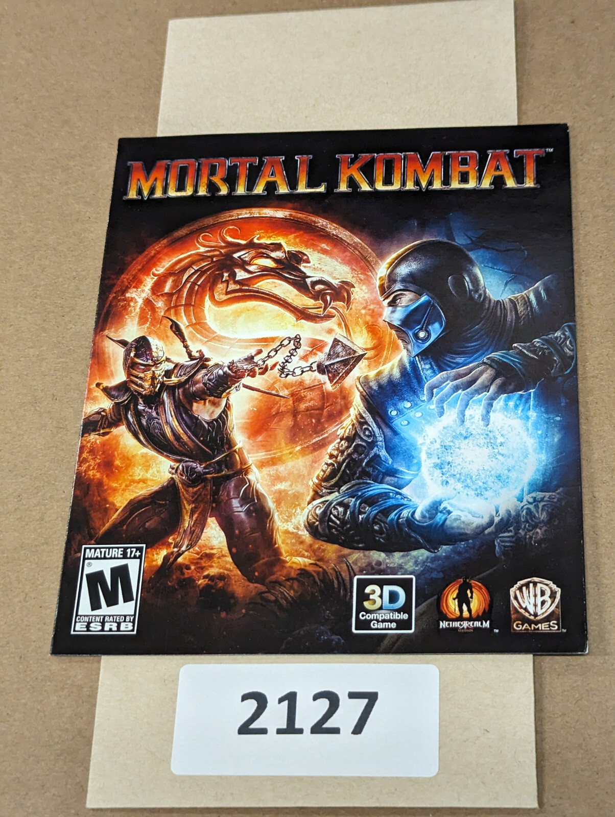 Mortal Kombat - PS3 - Manual Only **NO GAME!
