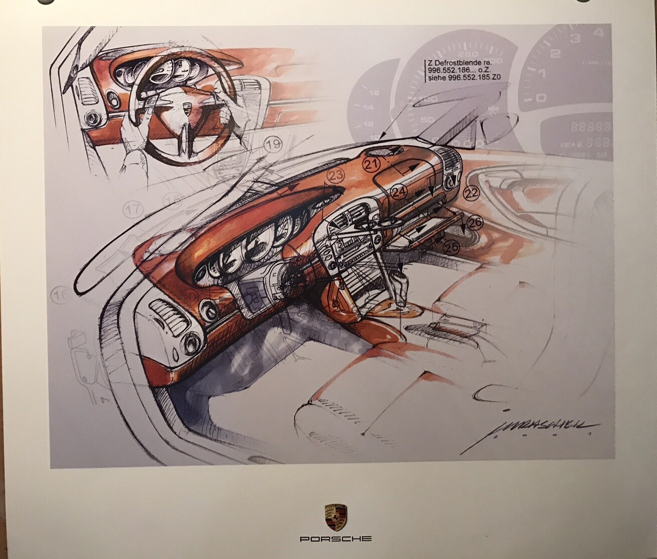 Porsche BoxsterDesign Series #21 Original Car Poster Stunning Printed In Germany