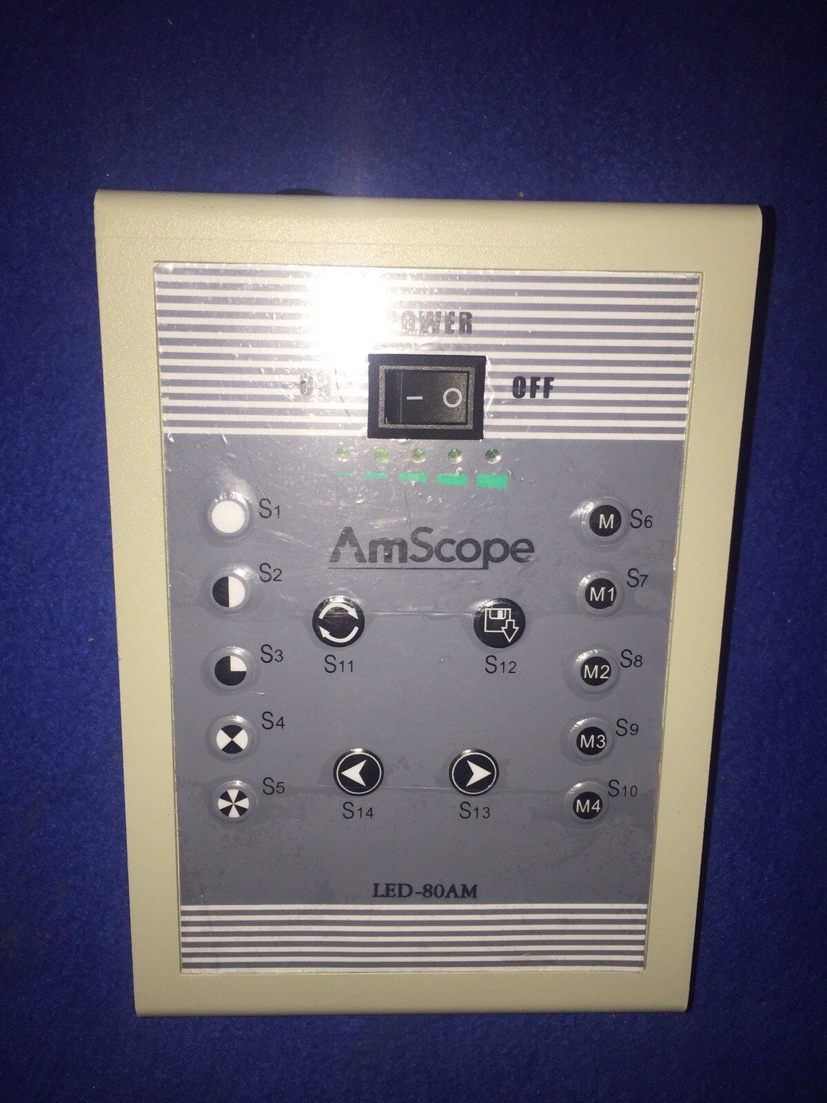 New No Box AmScope LED-80AM Variable Microscope Ring Illuminator Control Only