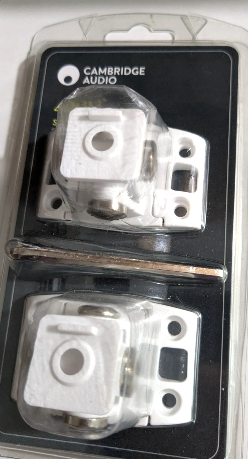 Cambridge Audio Minx 400M Speaker Wall Brackets (Pack of 2) - White, New!!