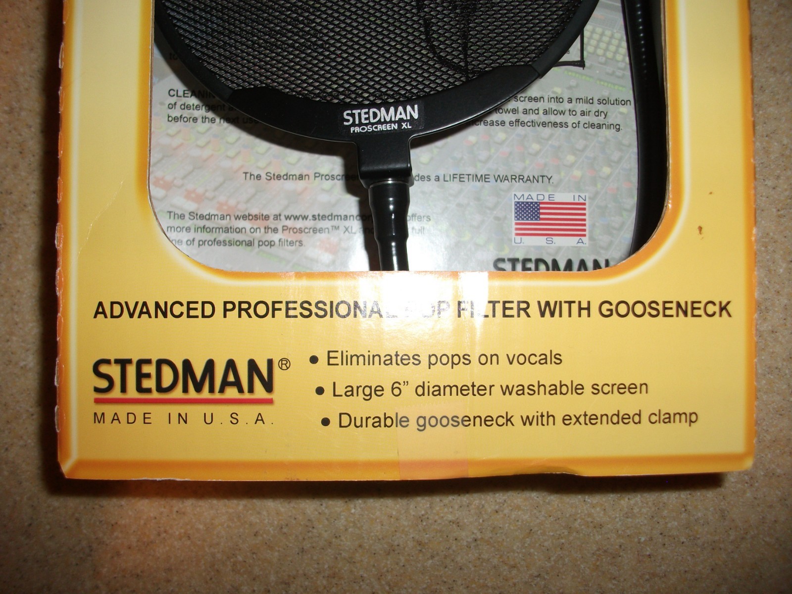 Stedman Proscreen XL Microphone Pop Screen Filter New in Box