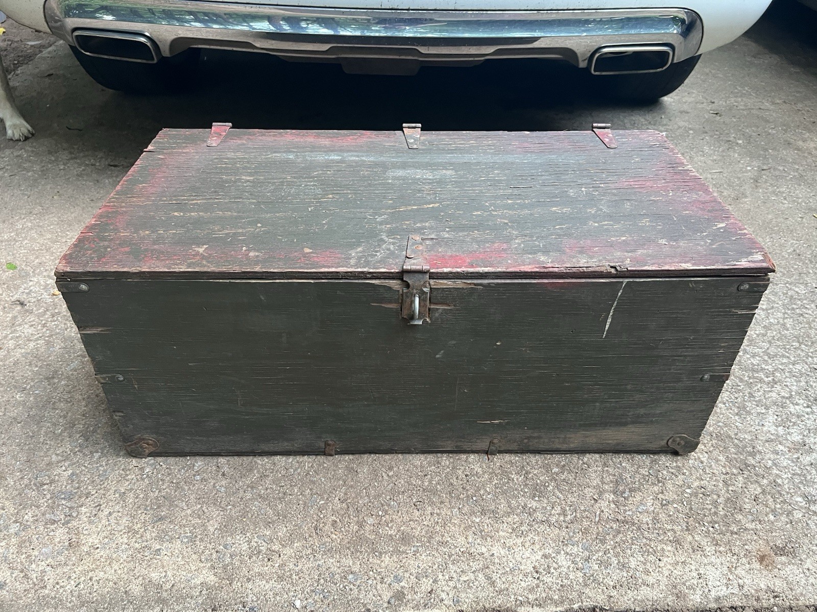 Vintage 1967 US Army Military Wooden Footlocker Trunk Locker Chest Vietnam Era
