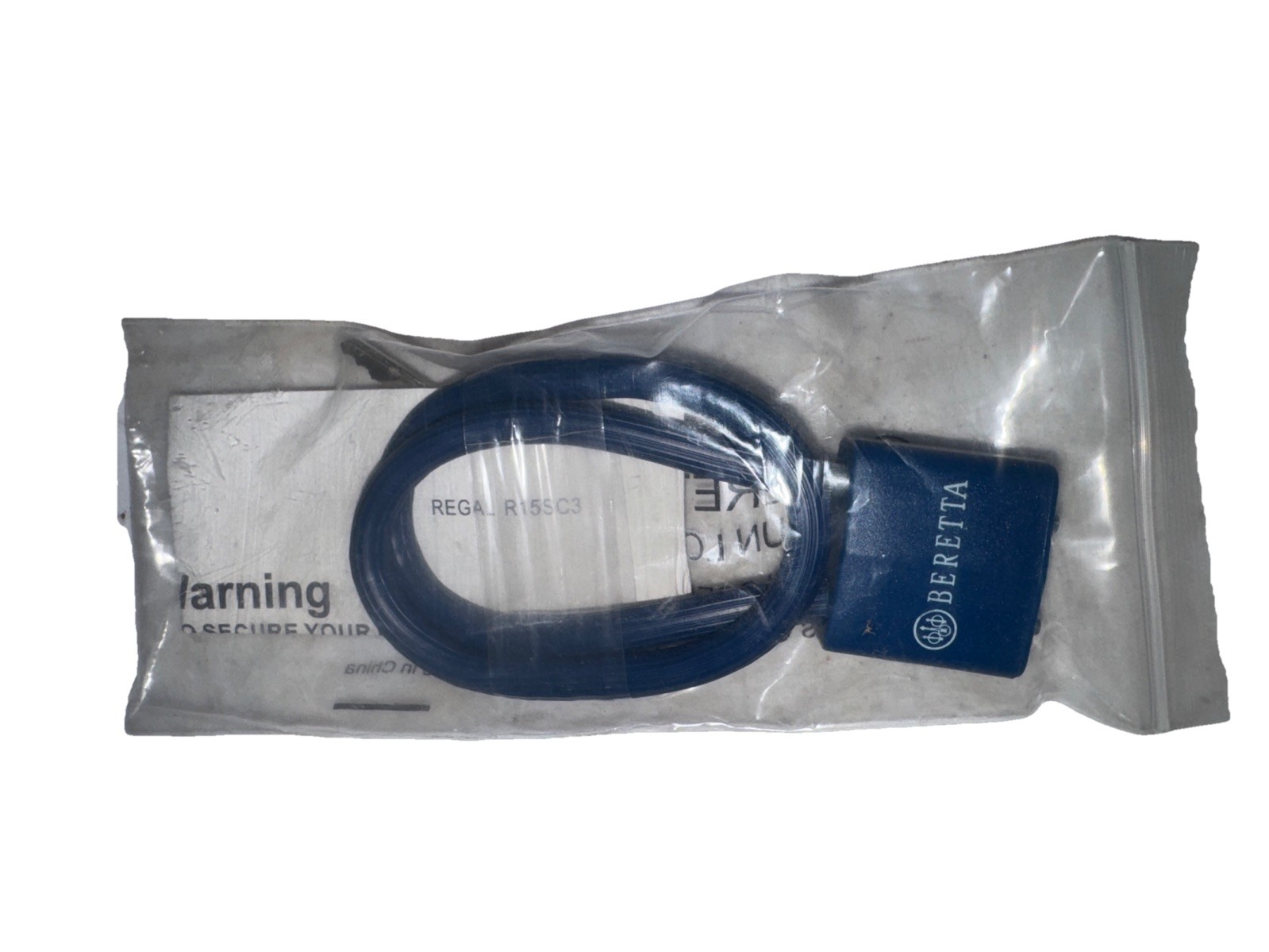 Beretta Firearm Gun Handgun Safety Cable Lock Brand New 15" Blue  R15SC3