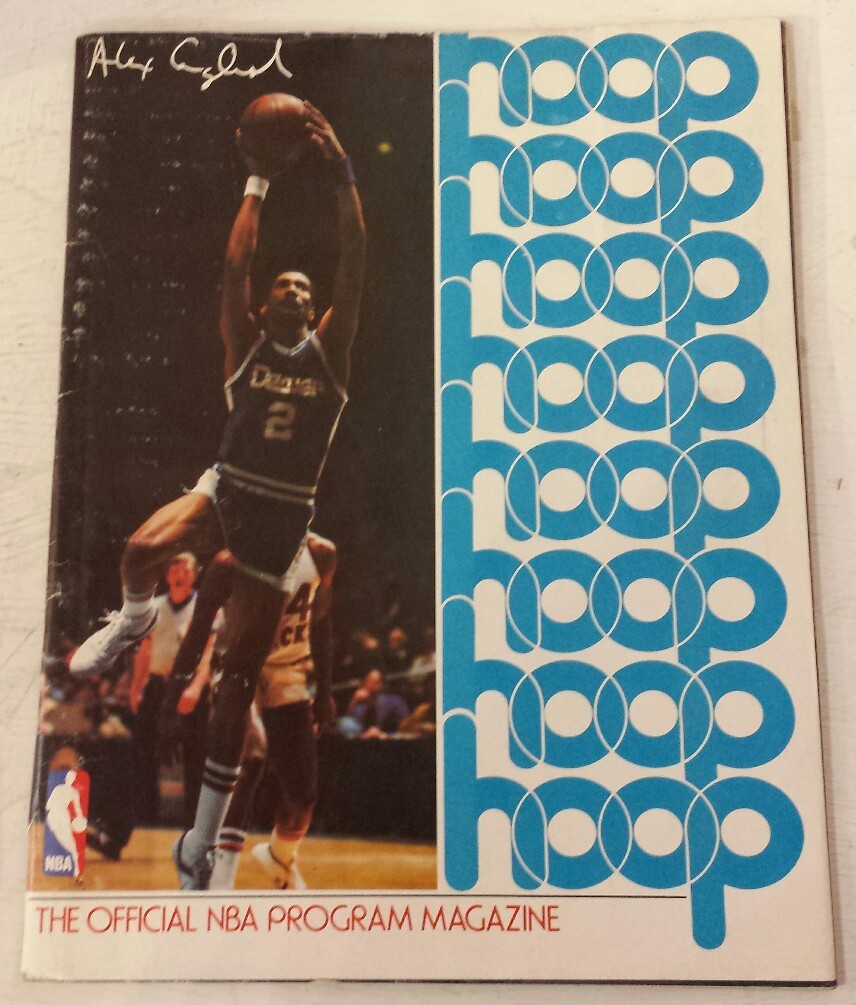 1981-82 Hoop Washington Bullets Basketball Program Alex English Cover Scored