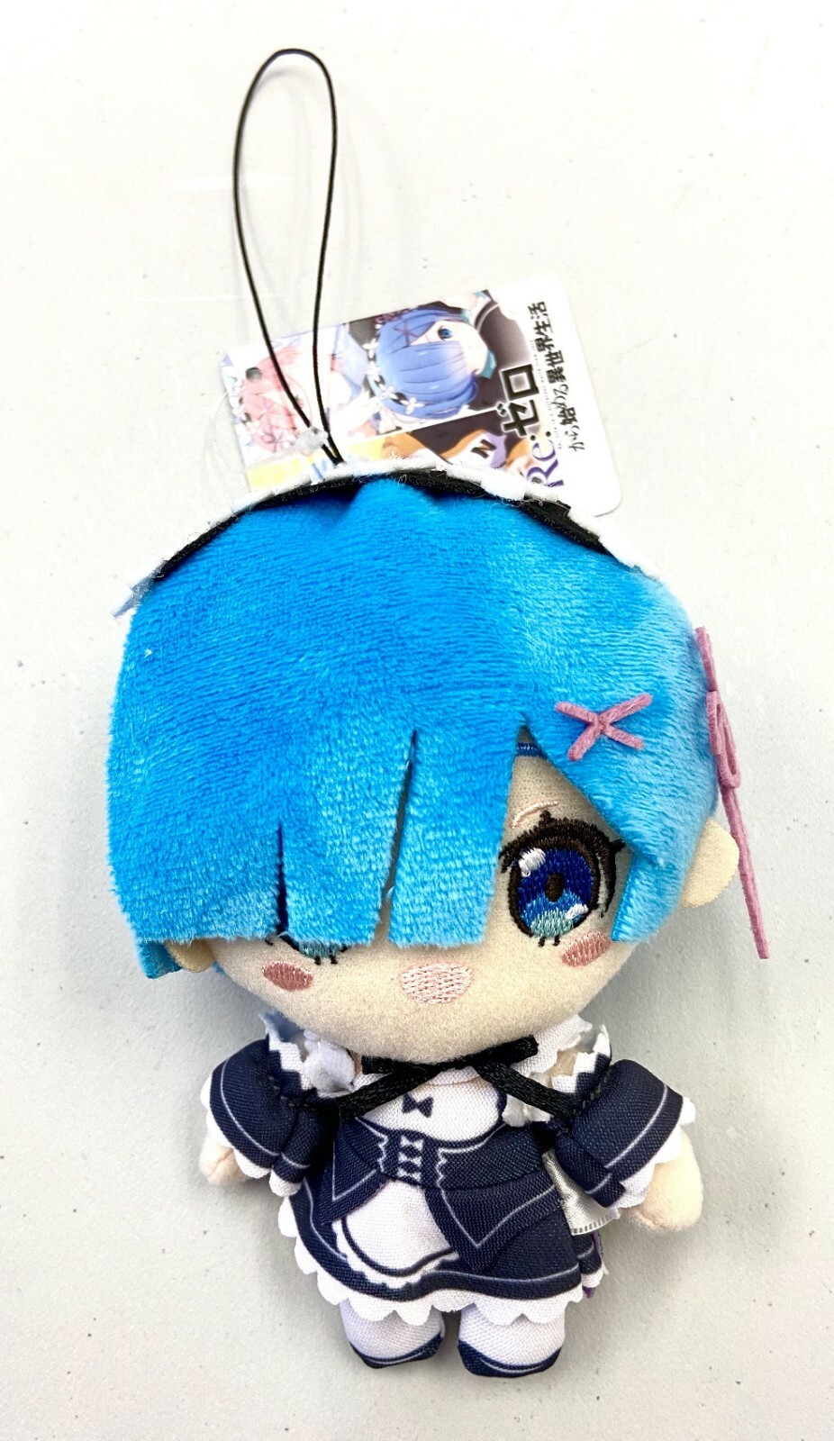 Re Zero Anime Tomonui Mascot Toy Plush Charm Keychain Doll Rem Maid Suit TA96700