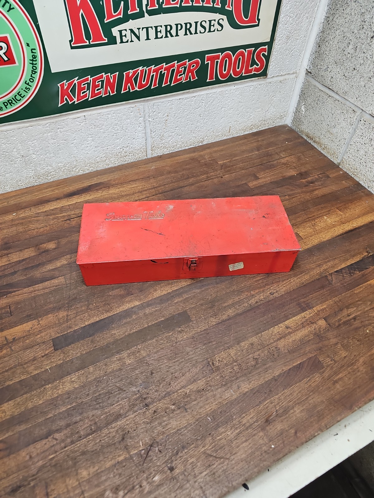 Q60- vintage Snap-On KRA-104 steel storage tool box 14 x 5 x 3