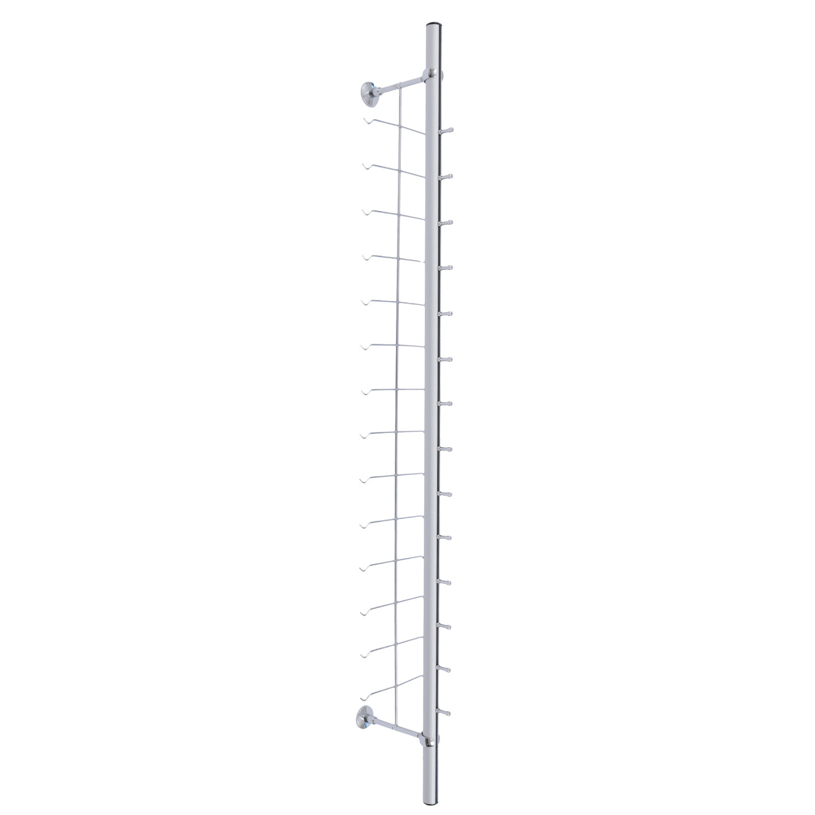 10pcs Aluminium Eyeglass Display Rod Rack Wall-Mounted Sunglasses Storage Frame