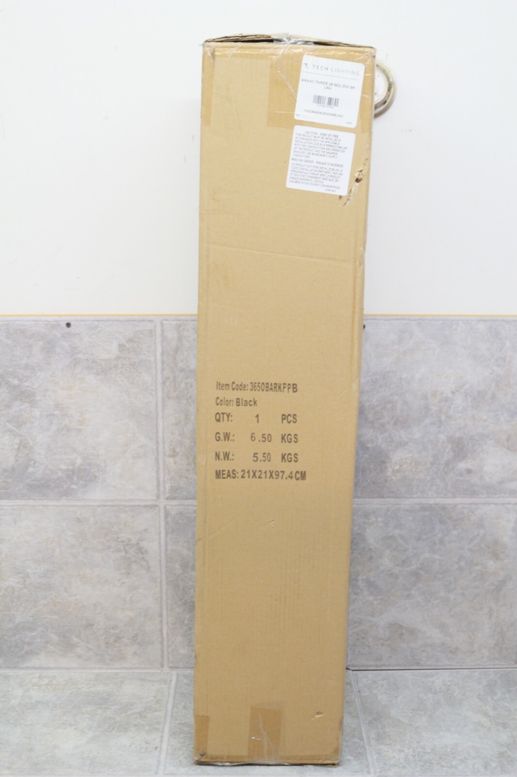 Visual Comfort Modern Arkay 3-Light 36" Bollard, Black, 300K - 700OBARK38306BUNV