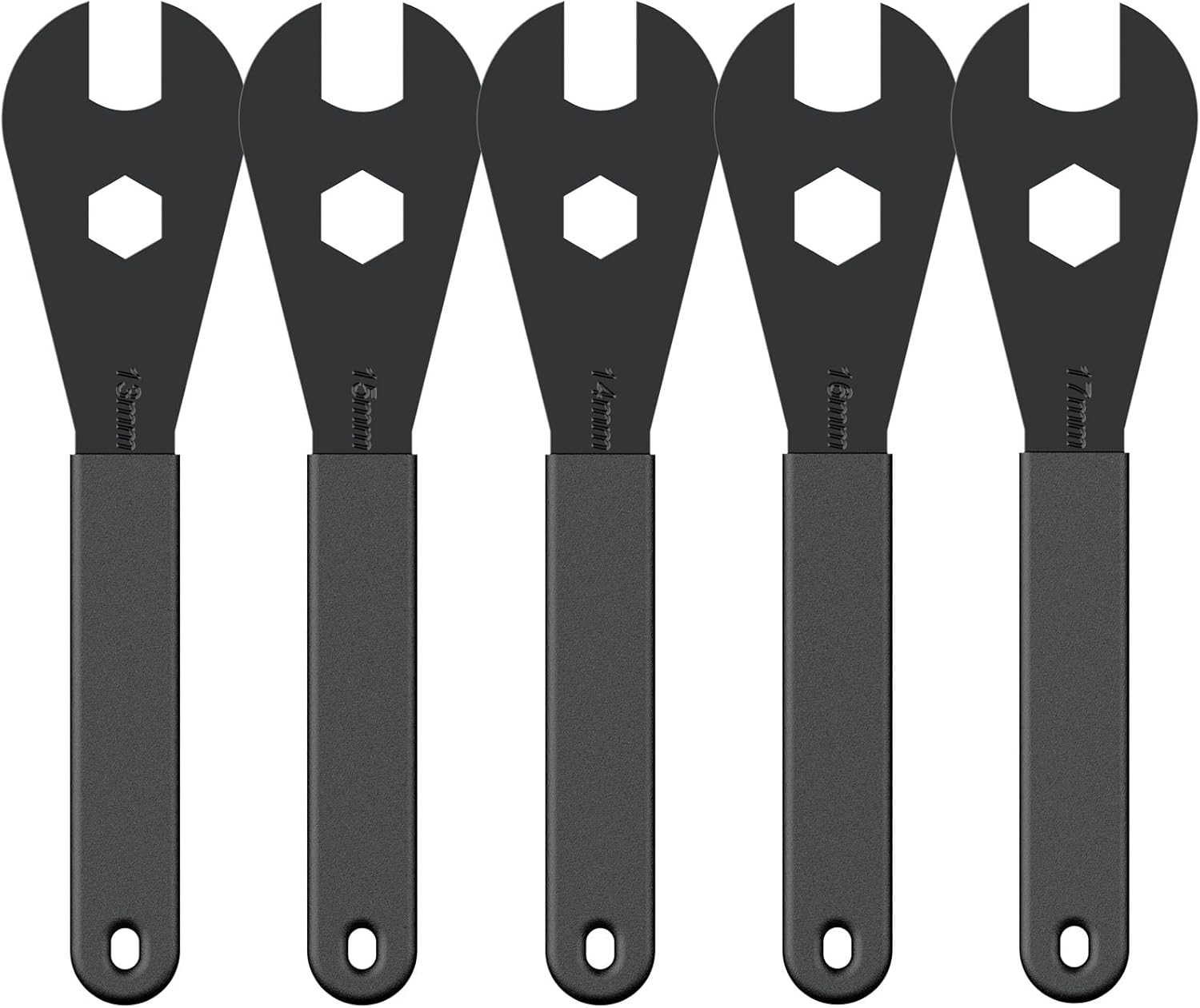 Bike Cone Wrench Set Tool, Slim Open End Spanner Tool Kit for Bicycle Wheel Hub