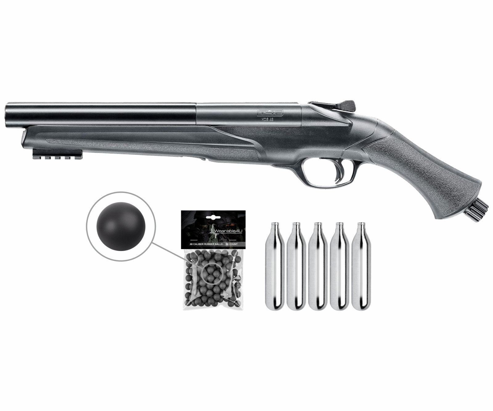 Umarex T4E TS 68 GEN 2 .68 Cal Paintball Marker w/ CO2&50x Reusable Rubber Balls