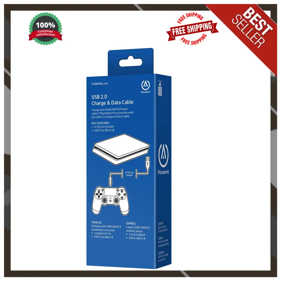PowerA USB Charging Cable for PlayStation 4 PS4 Controller