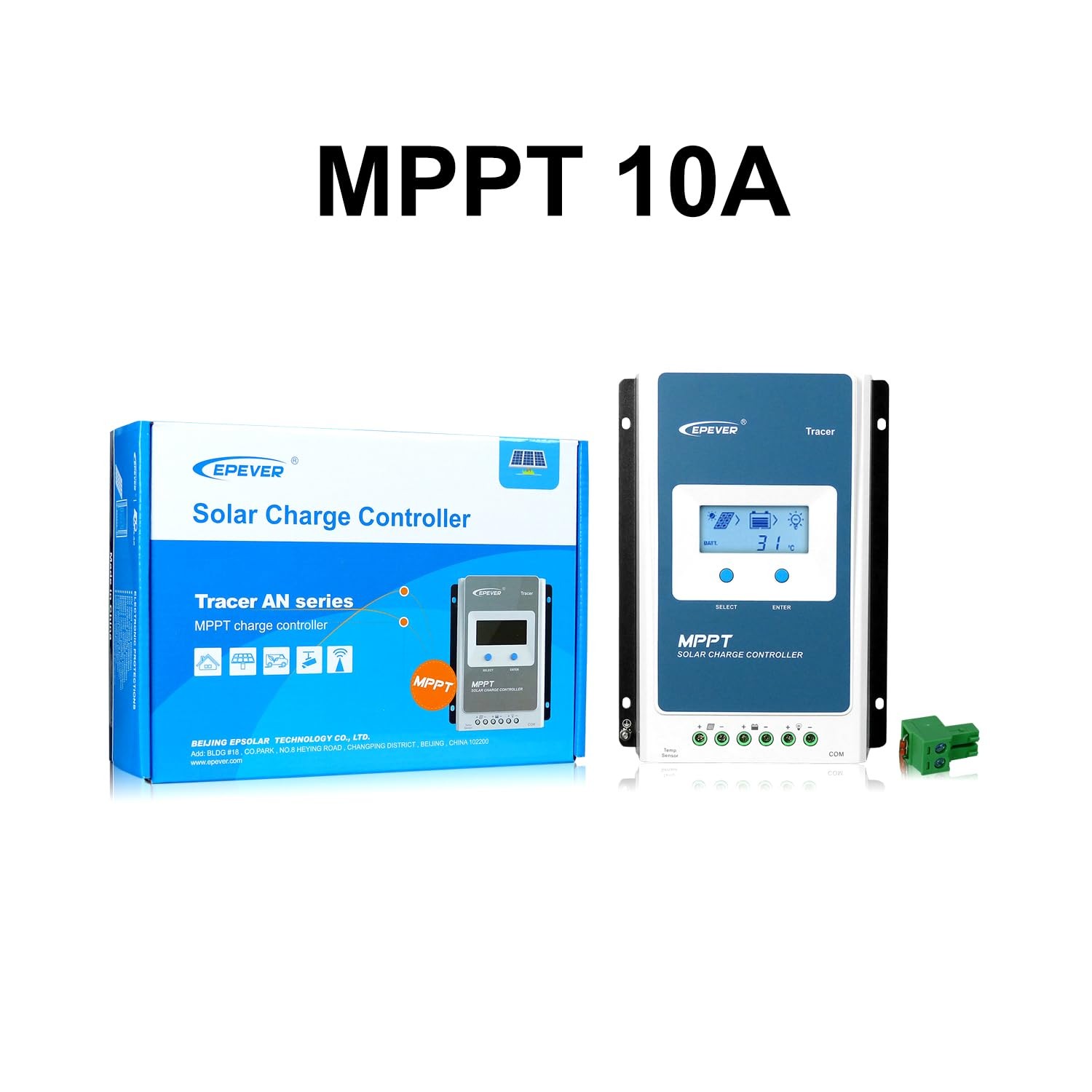 Epever Mppt Solar Charge Controller 10A 12V 24V Auto Max Pv 100V Solar Panel