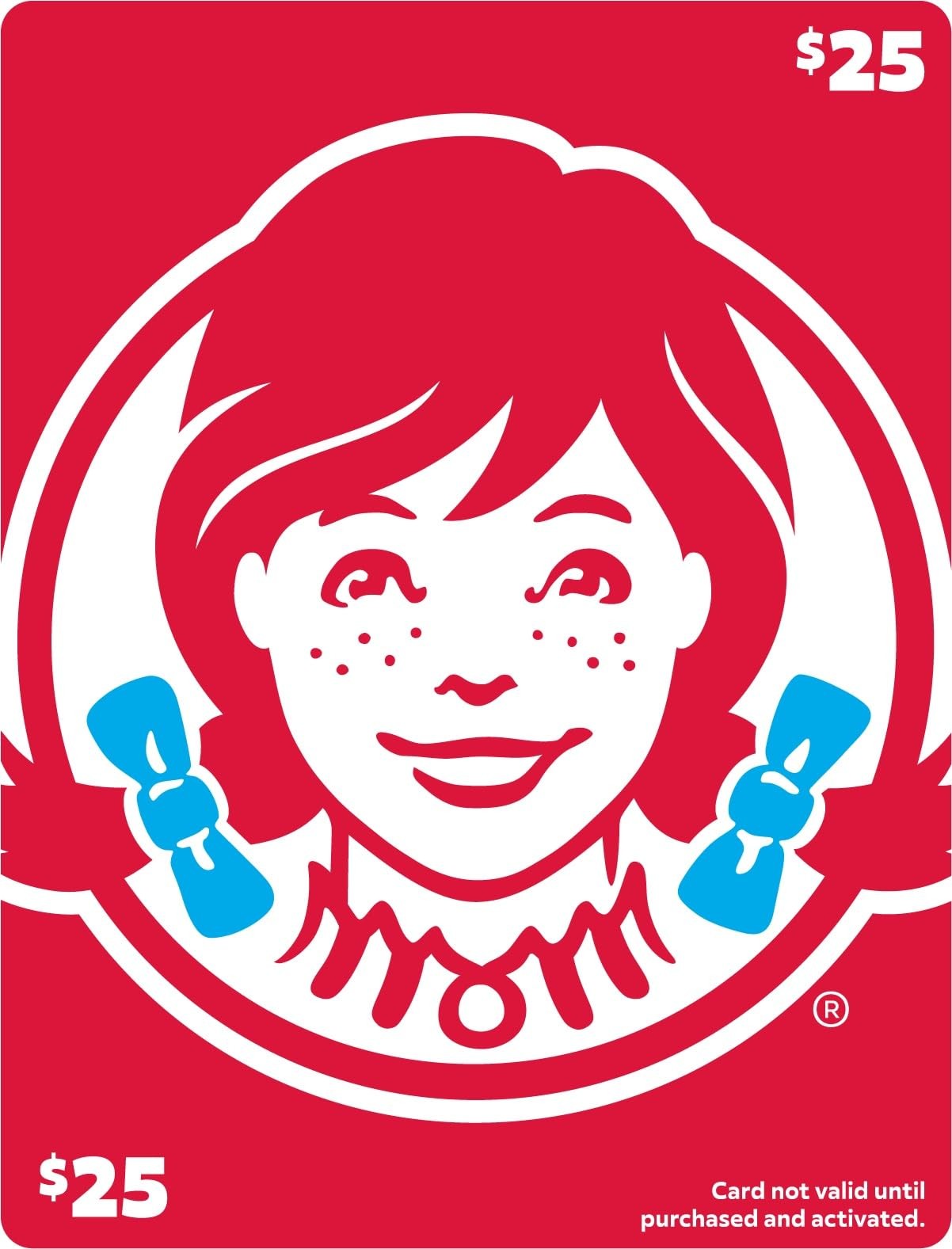 Wendy's Physical Gift Card  $25