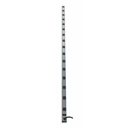 Outlet Strip, 16 5-15R, 5-15P, 15 Ft., Gray, 52Ny31
