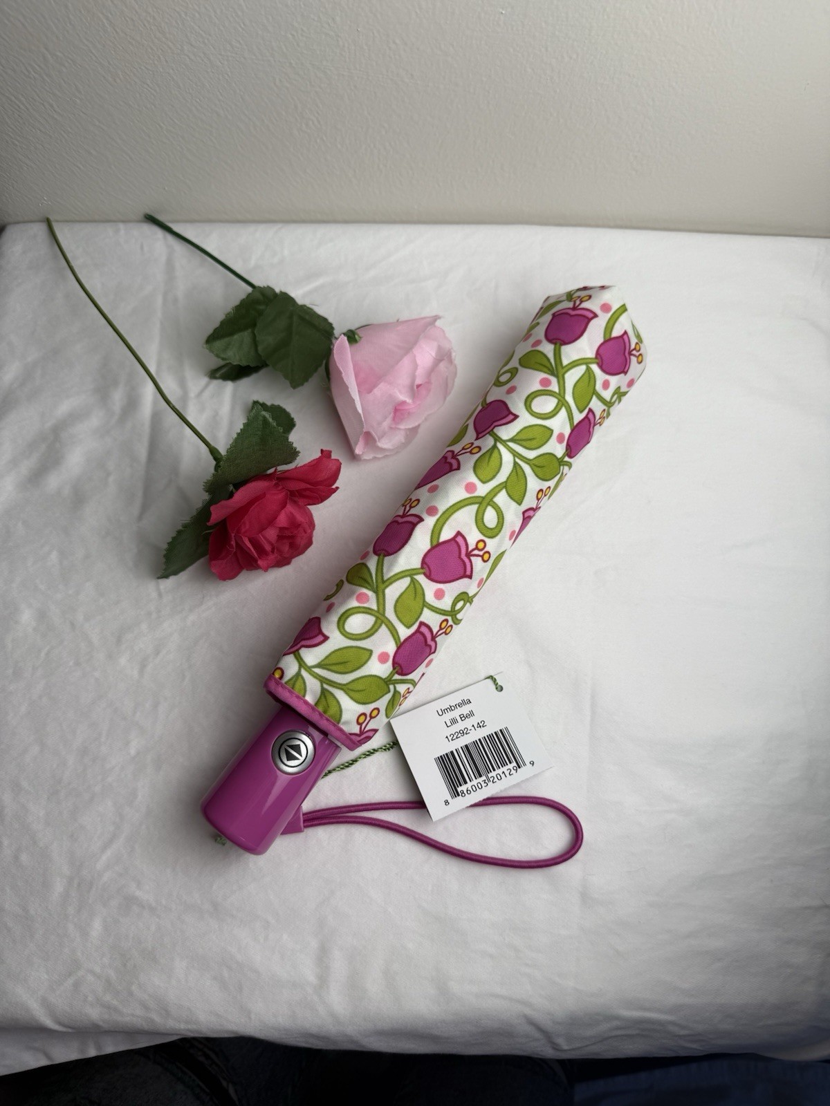 Vera Bradley Lilli Bell Automatic Umbrella RETIRED Rare ❤️💖