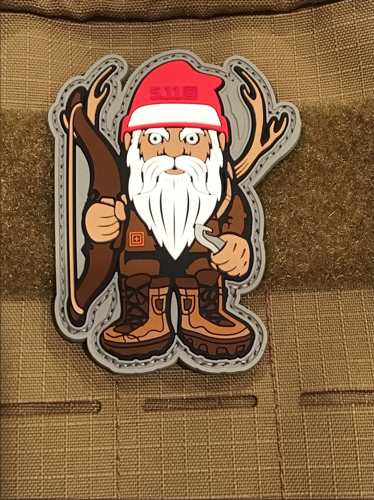 5.11 Tactical Morale Patch Archer Gnome W/ Hook Backing New 1-1