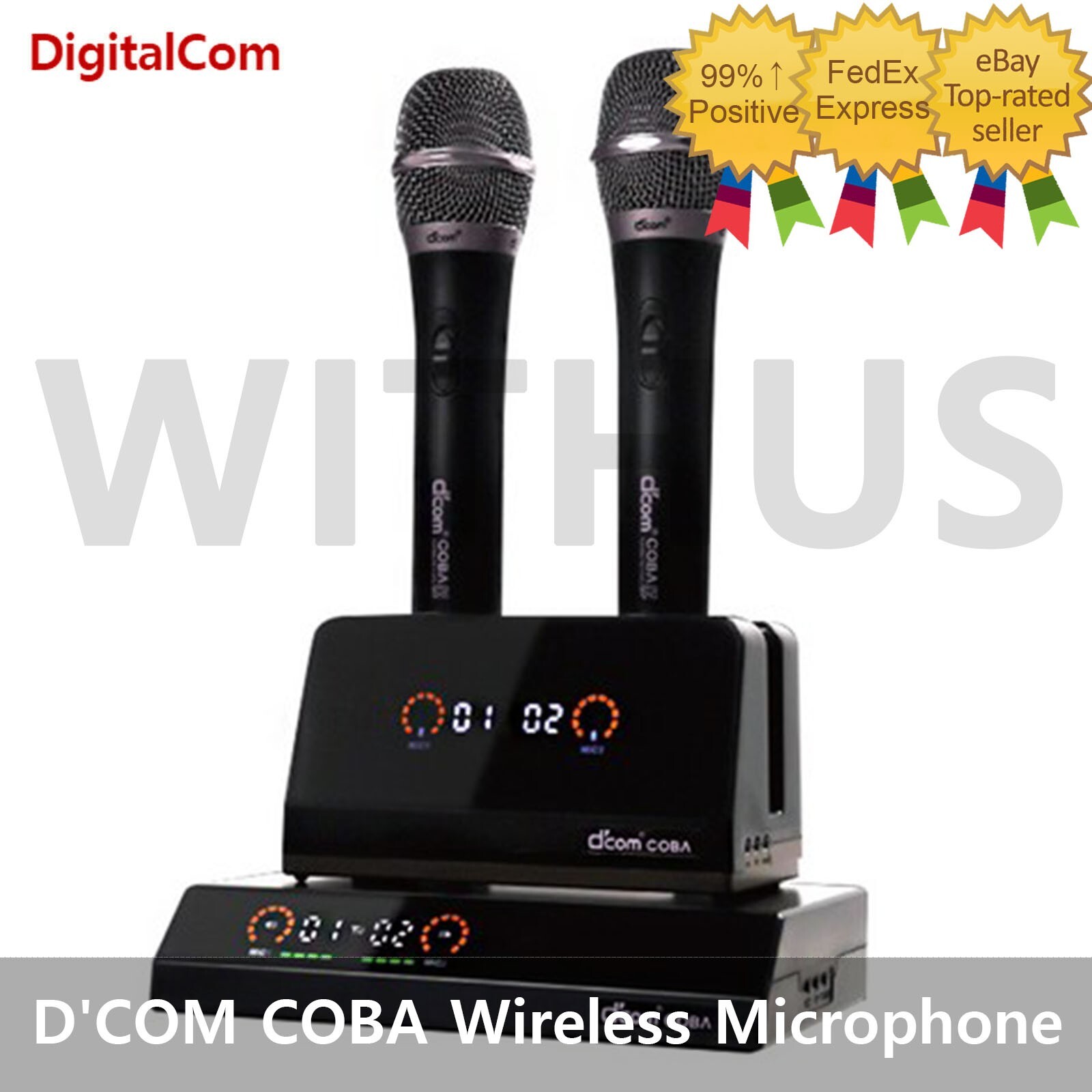 D'COM COBA Smart Control Wireless Karaoke Microphone System Dcom Mic=